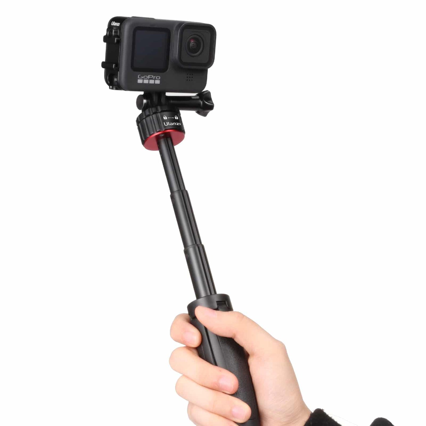 Ulanzi MT-31 GoPro vlog-statief, handgreep & selfie stick - met quick release mount