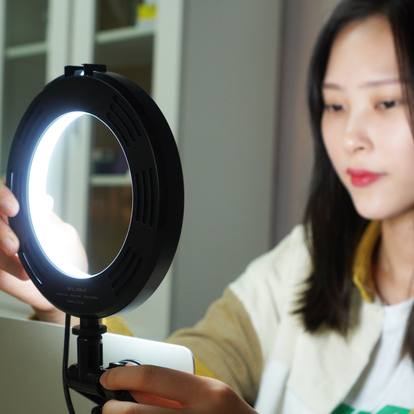 VIJIM CL05 Ring light for video calls - with suction cup for laptop / computer / monitor