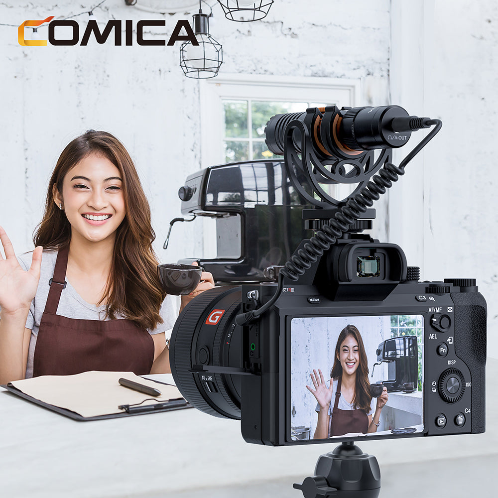 Comica VM10 Pro compact microphone for phone and camera - with 3.5mm and USB-C