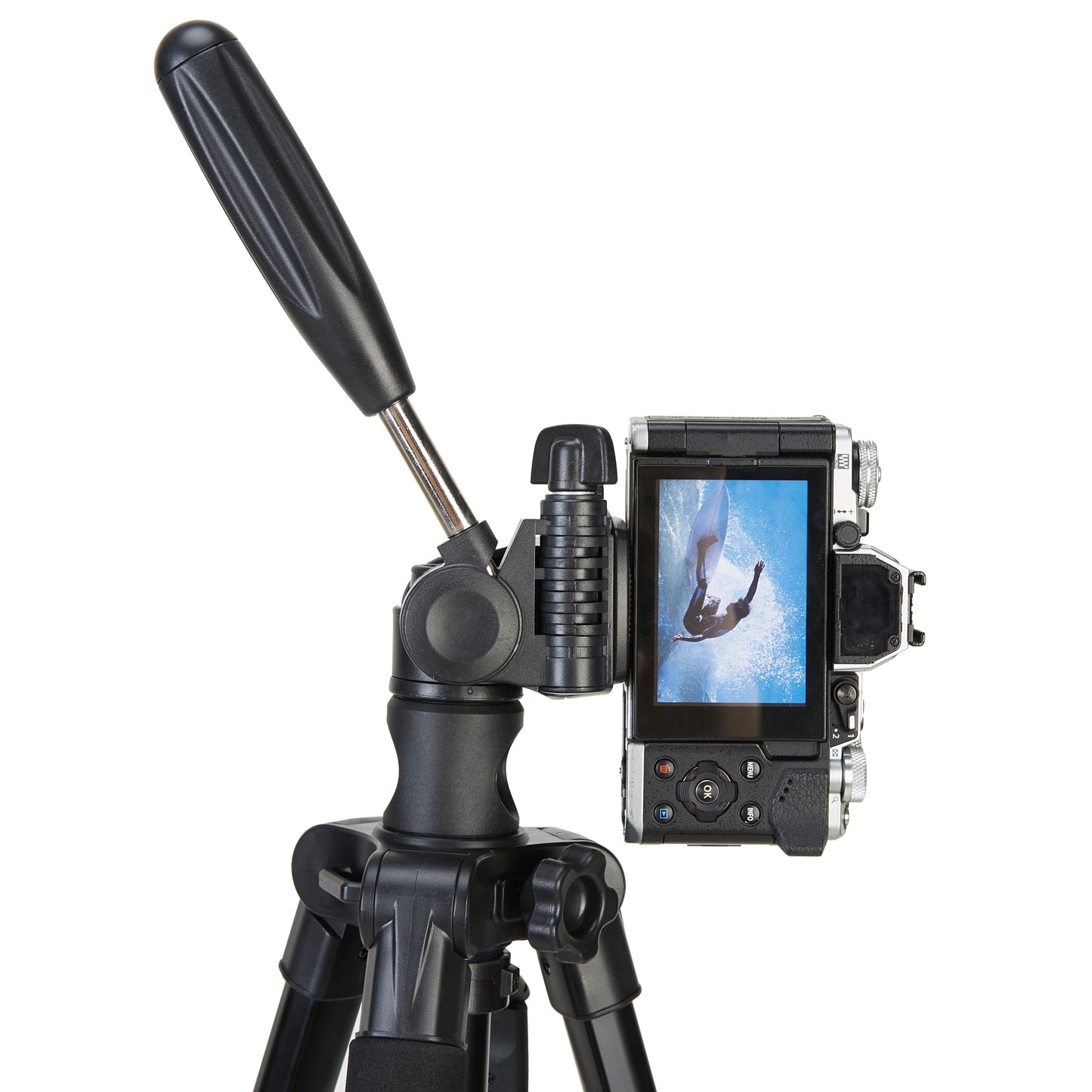 MOJOGEAR 167cm 3-in-1 statief: driepoot, monopod & horizontale arm - Grote statieven