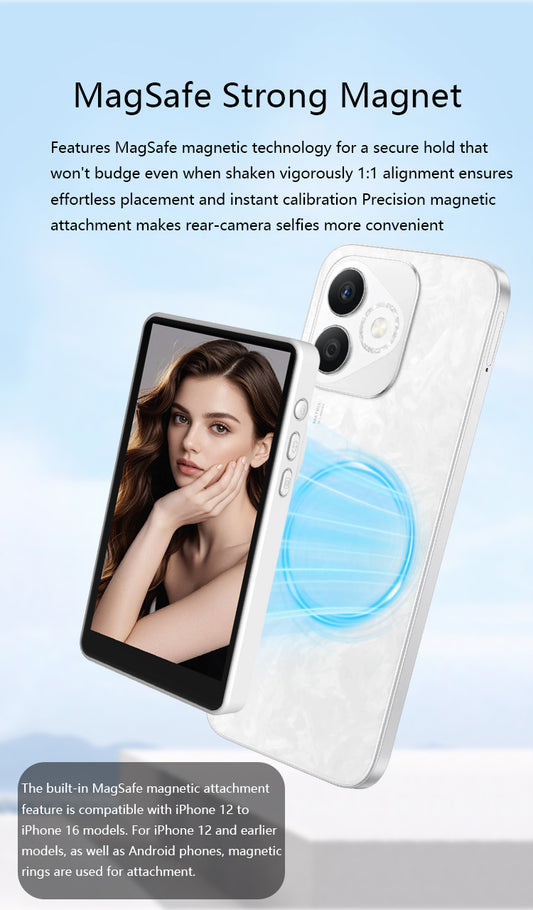 MOJOGEAR VS3 Selfie Vlog Monitor draadloos + bedraad - Zwart -