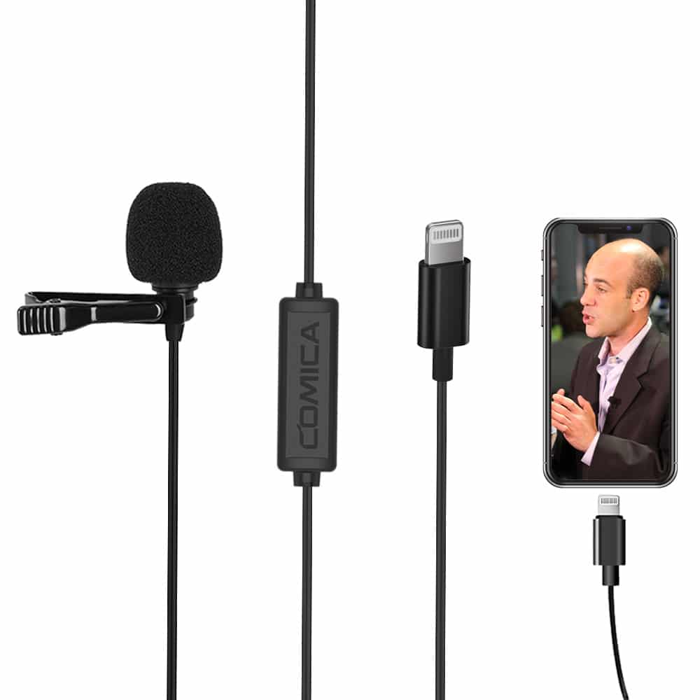MOJOGEAR Pin Microphone Avec Connexion USB-C - Câble De 3 Mètres - Microphone à Pince