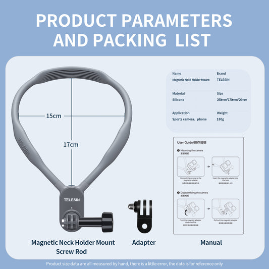 Telesin Neck Mount / nekbevestiging magnetisch voor GoPro