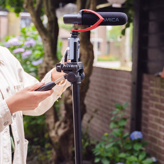 MOJOGEAR 179cm 3-in-1 camera & telefoon statief: driepoot, monopod & horizontale arm - Grote statieven