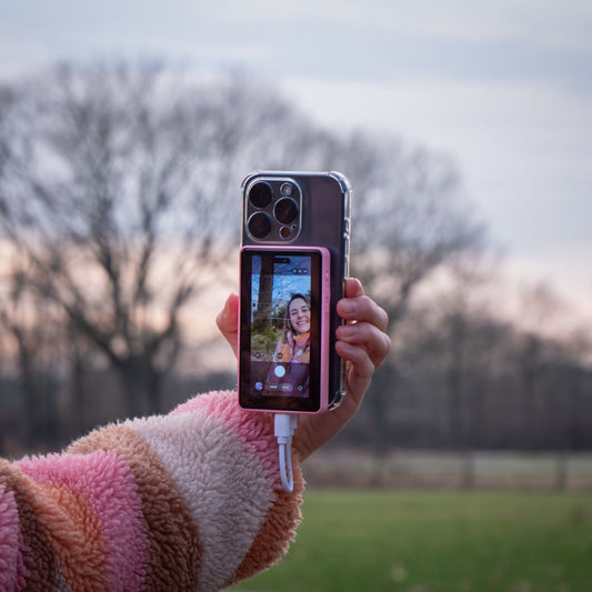 MOJOGEAR VS3 Selfie Vlog Monitor draadloos + bedraad - Roze - Overige producten