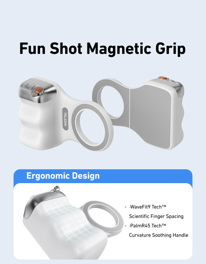 Telesin Fun Shot Magnetic Grip 2 - White