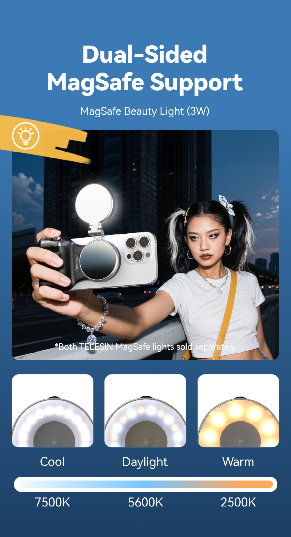 Telesin Fun Shot Magnetic Grip 2 - Black