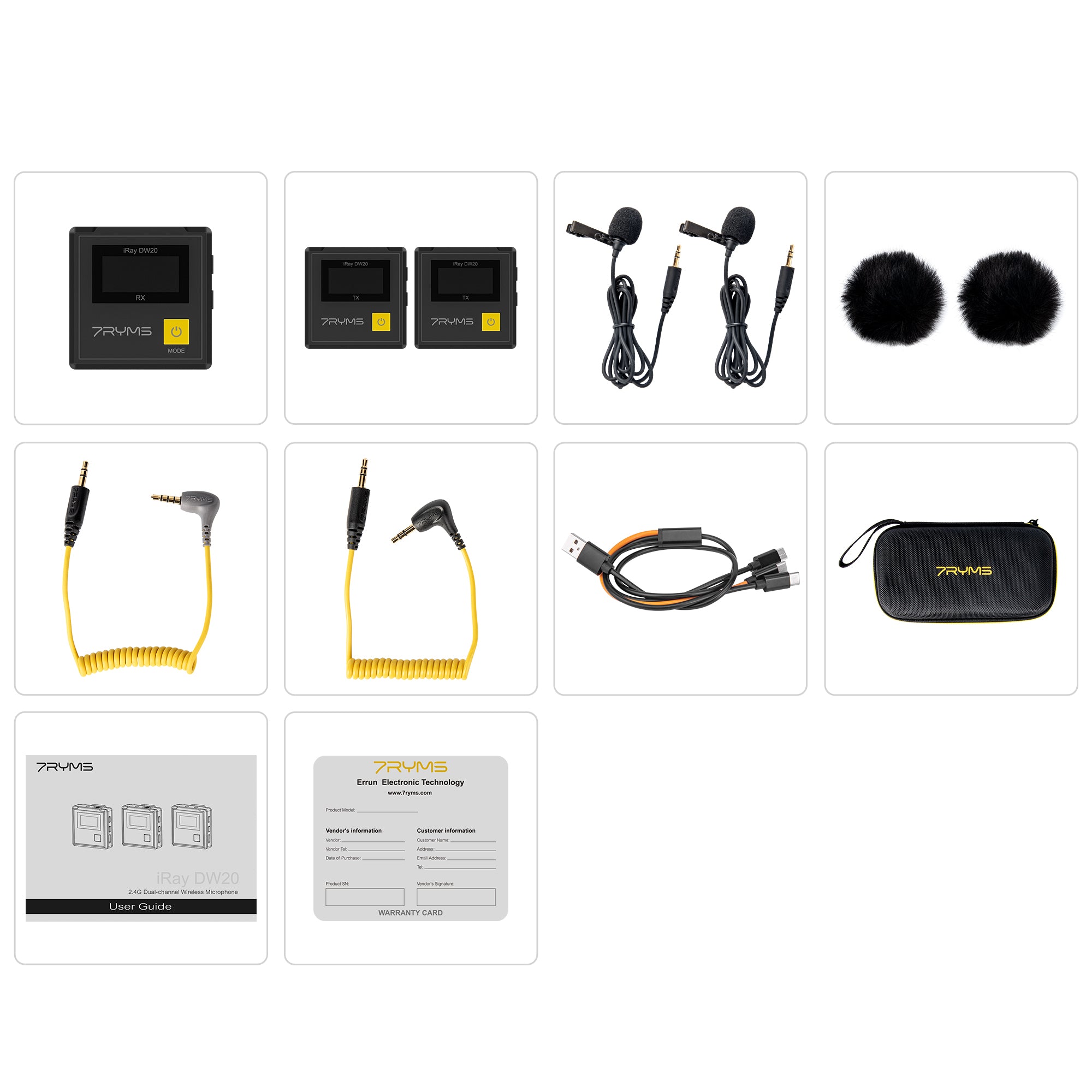 7RYMS iRay DW20(A) Wireless Microphone Set with 2 Transmitters