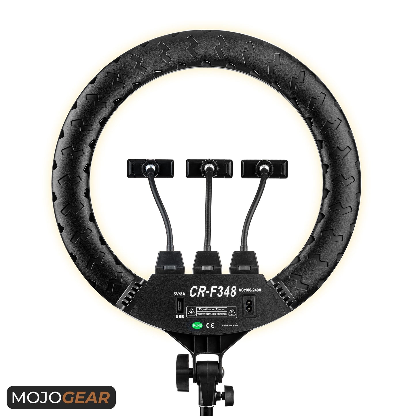 MOJOGEAR RL1 - 18 inch ringlamp set 200 cm met microfoonarm