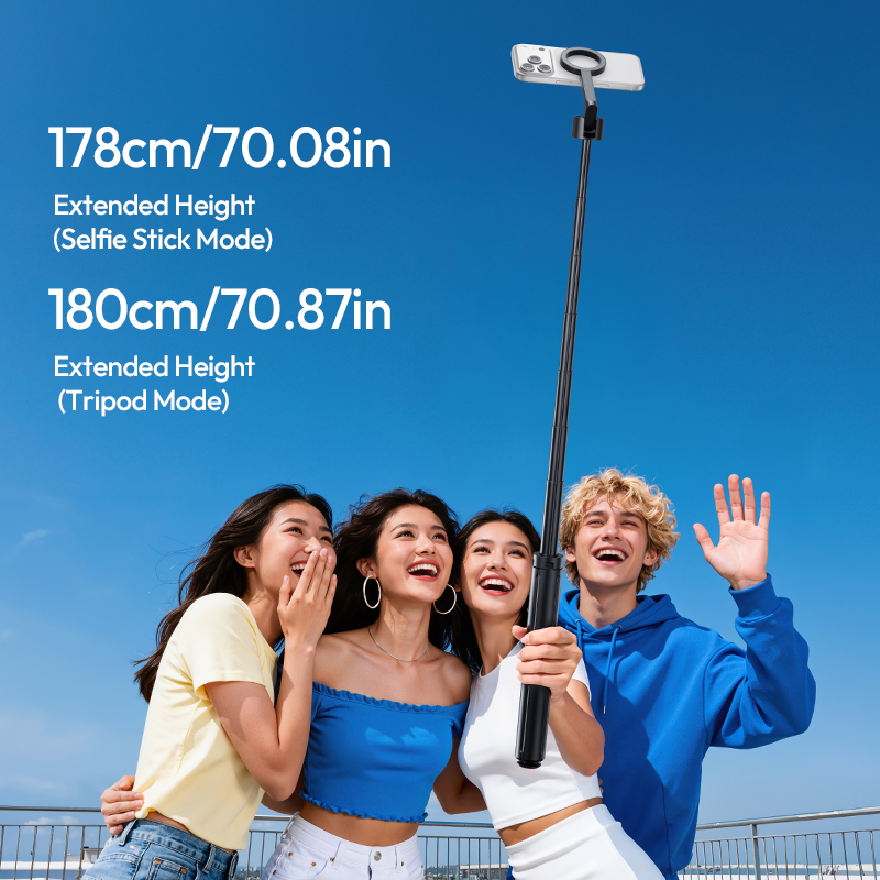 Ulanzi SK-21 Selfie Stick Quadpod 180cm auto-open - Magnetic