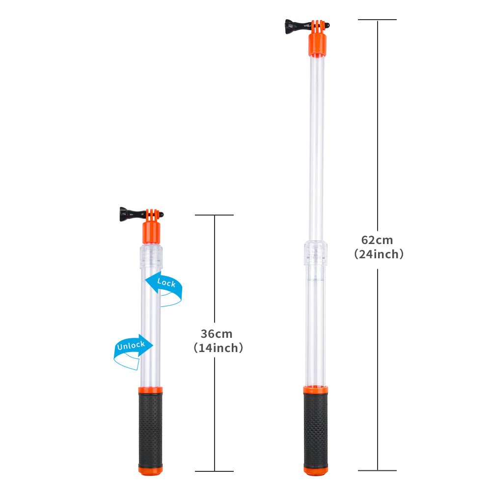 Telesin Floating Selfie Stick Waterproof — 36 tot 62 cm