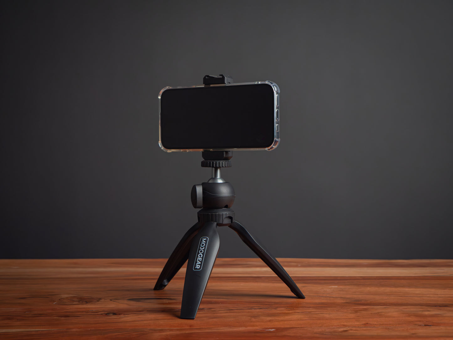 MOJOGEAR Video KIT: Mini tripod + phone holder + microphone + light