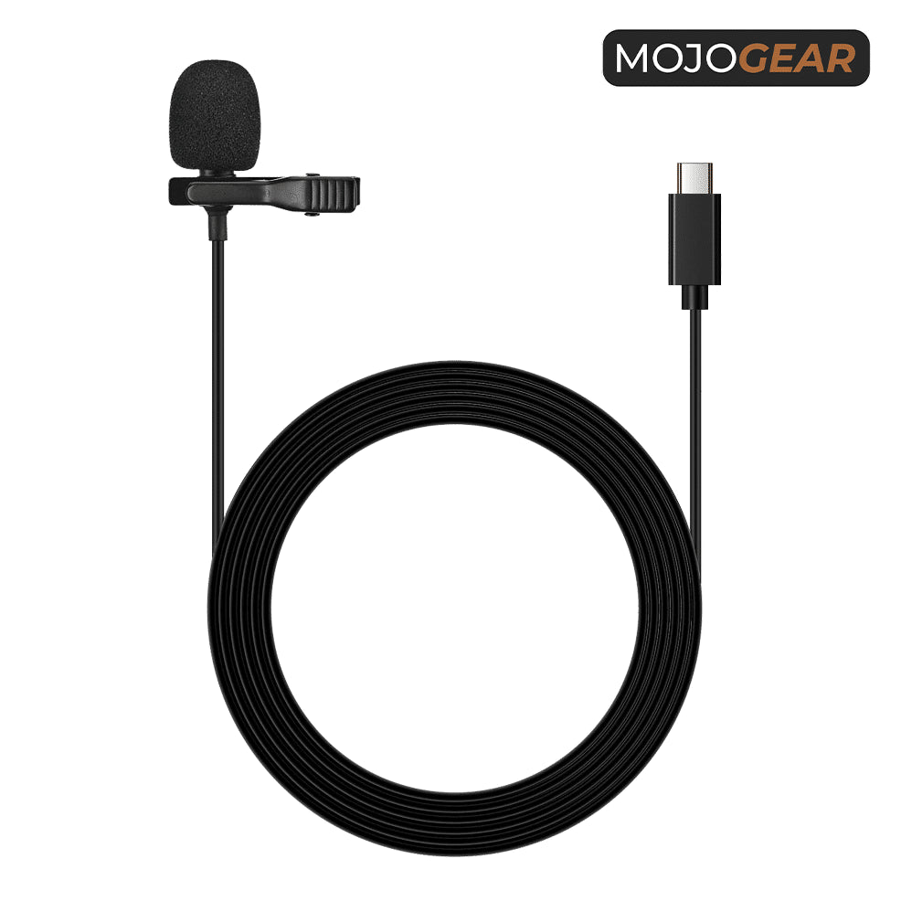 MOJOGEAR Speldmicrofoon USB-C voor smartphone en tablet - 1,5 meter