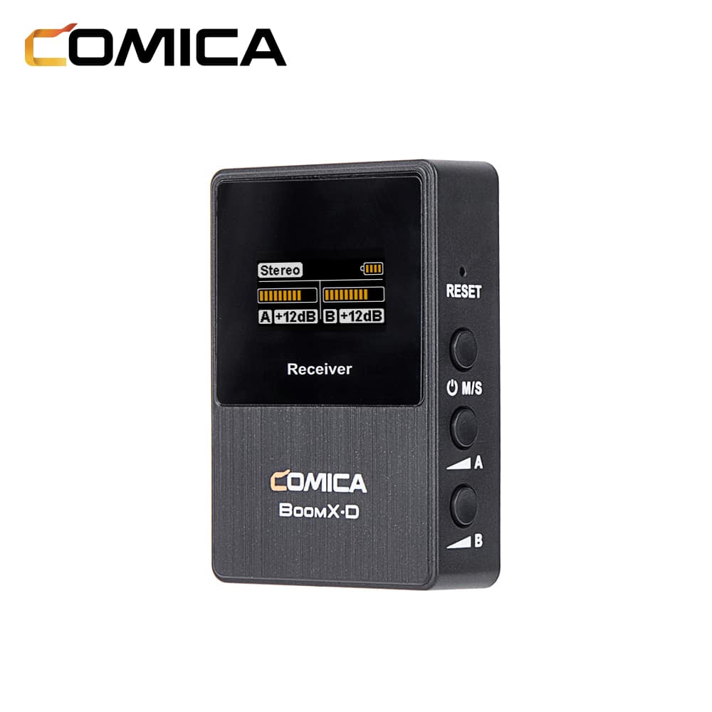 Comica BoomX-D D2 wireless microphone set with 2 transmitter and receiver for camera and smartphone