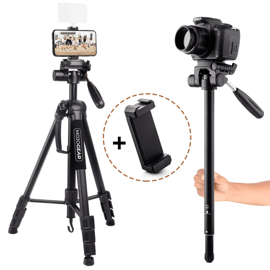 MOJOGEAR 177 cm 2-in-1 tripod: tripod and monopod