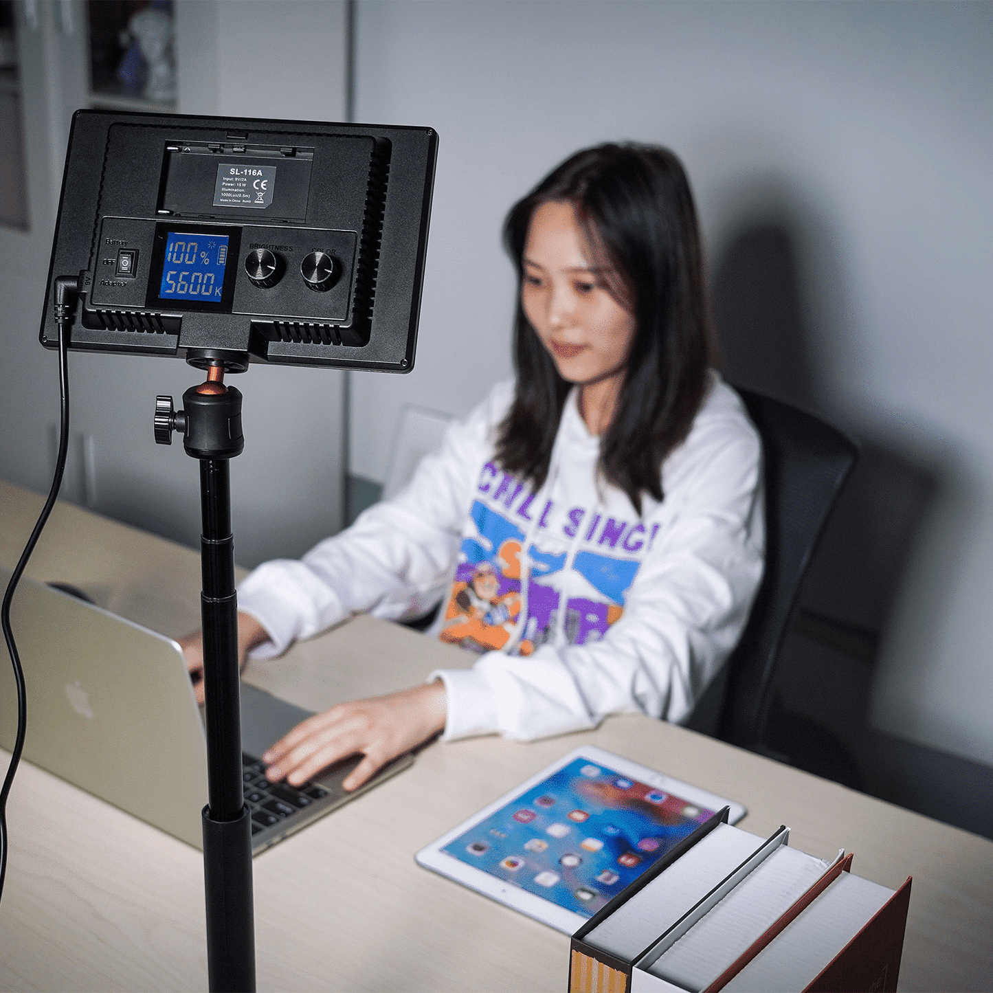 VIJIM K3 Desktop LED-videolamp voor streamen, YouTube en videobellen - Desktoplampen