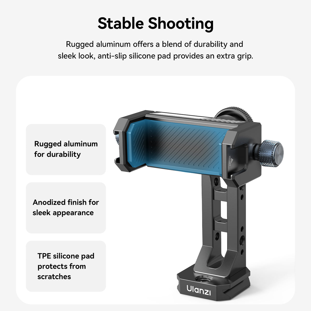 Supporto per telefono Ulanzi MA53 Arca Swiss con testa a sfera 360 ° Supporto per telefono in metallo con rotazione per la registrazione di Vlog in streaming live fotografico Supporto per telefono Ulanzi MA53 Arca Swiss con testa a sfera 360 ° Supporto per telefono in metallo con rotazione per la registrazione di Vlog in streaming live fotografico