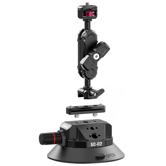 Ulanzi SC-02 Extra Strong 4.5 inch Suction Cup with Magic Arm for Camera - up to 3kg