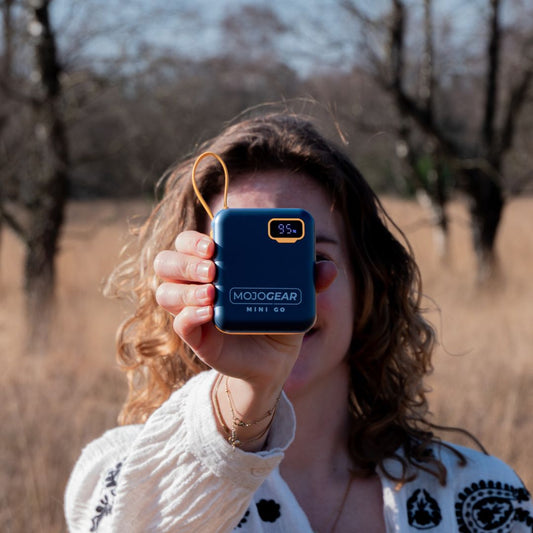 MOJOGEAR MINI GO 10.000mAh powerbank met kabels - Blauw - Powerbanks