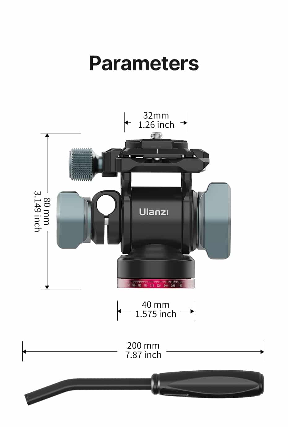 Ulanzi U-190 Hydraulische statiefkop