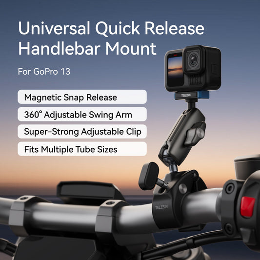 Telesin Tube Clamp voor GoPro 13 - Grijs - GoPro Mounts