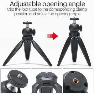 MOJOGEAR Mini Tripod Vlog KIT: Table Tripod & Magnetic Phone Holder