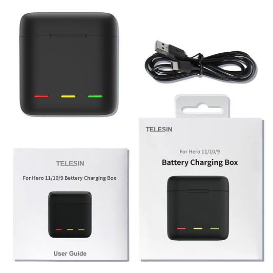Telesin Oplaadbox voor GoPro 9/10/11/12 Telesin Oplaadbox voor GoPro 9/10/11/12