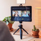 MOJOGEAR Video KIT / vlog set: Mini-statief + telefoonhouder + microfoon + lampje - Ministatieven