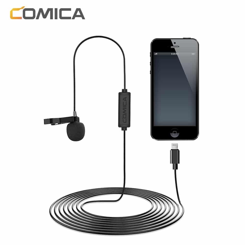 Comica CVM-V01SP (MI) speldmicrofoon met Lightning-aansluiting voor iPhone en iPad - Speldmicrofoons