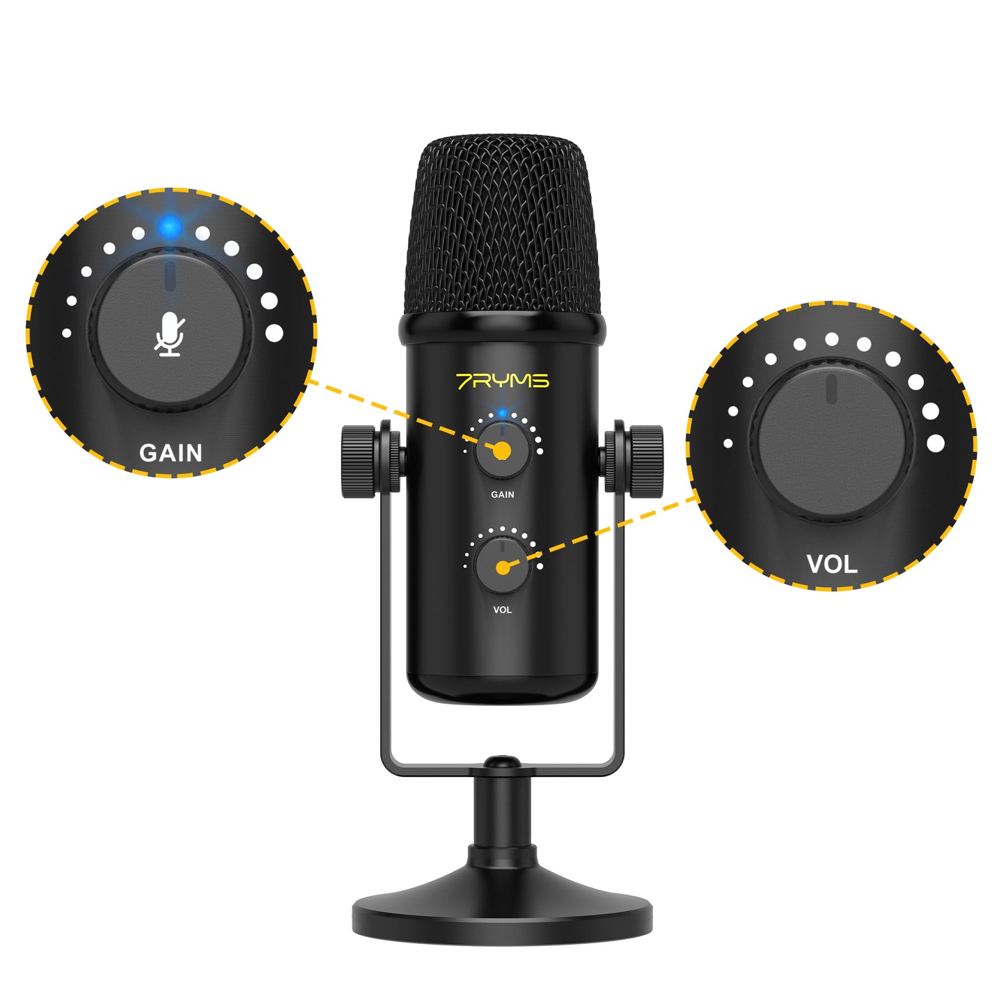 7RYMS AT20 Cardioid Condenser USB Microphone