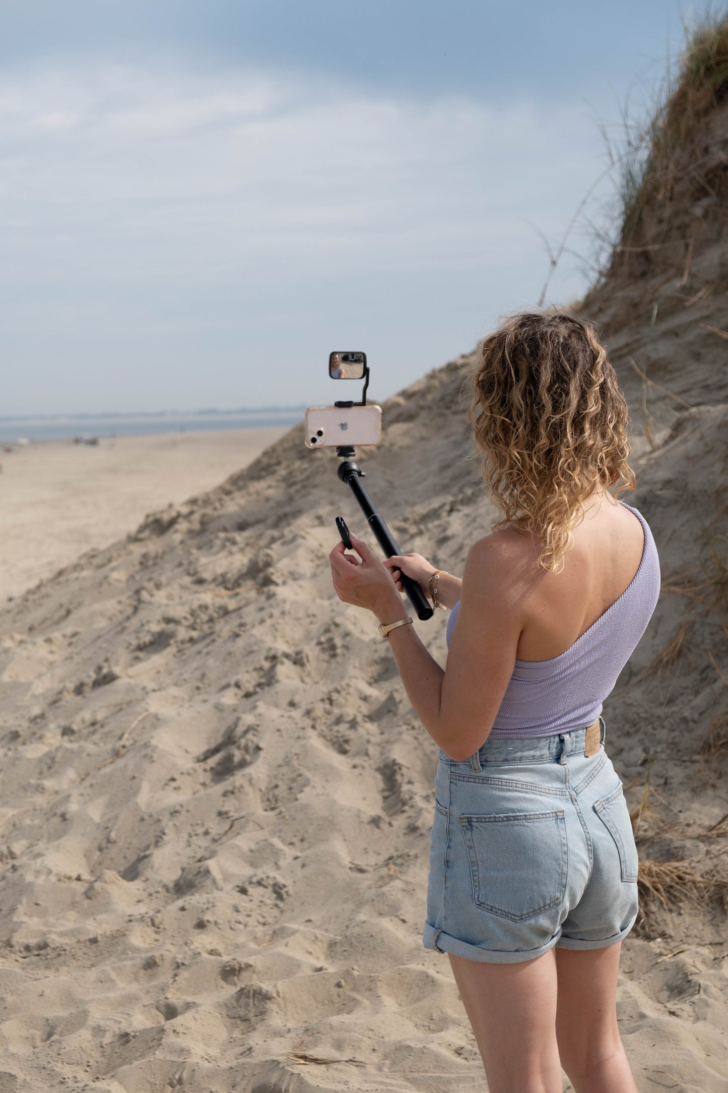 Ulanzi ST-30 Telefoonhouder voor statief met selfie/vlog spiegel - Metaal