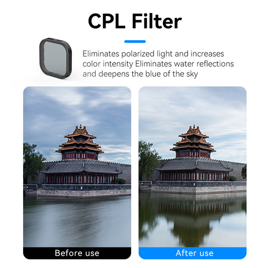 Telesin Lens Filter Kit voor GoPro 13 - CPL+ND8/16/32 - GoPro filters