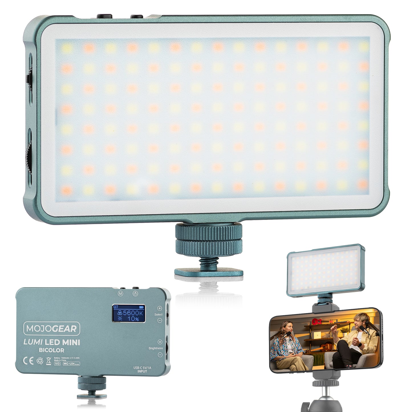 MOJOGEAR Lumi Bicolor LED-lamp 6.5W - Mini - Cameralampen