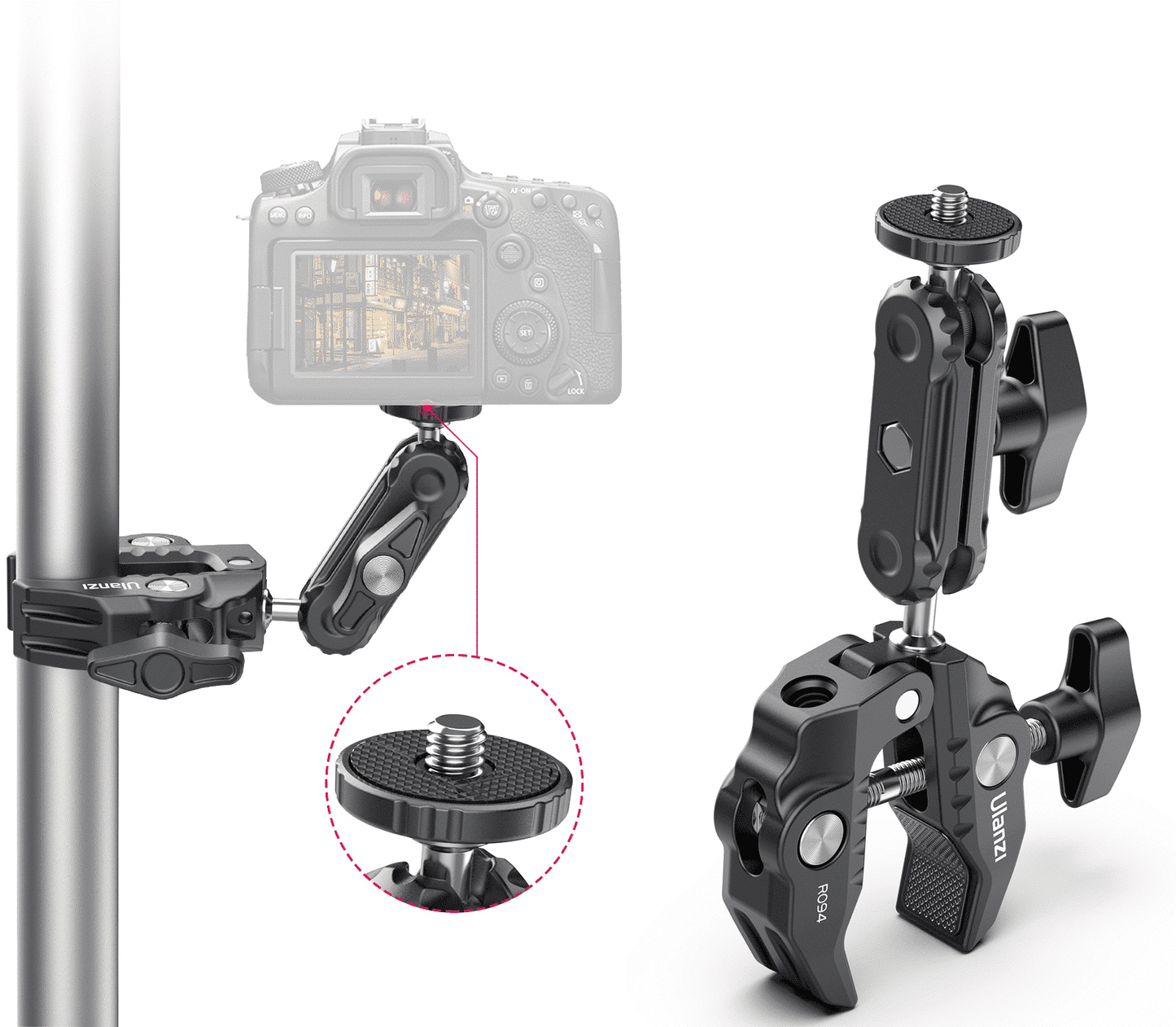 Ulanzi R094 Super Clamp - Buisklem met balhoofd en Magic Arm