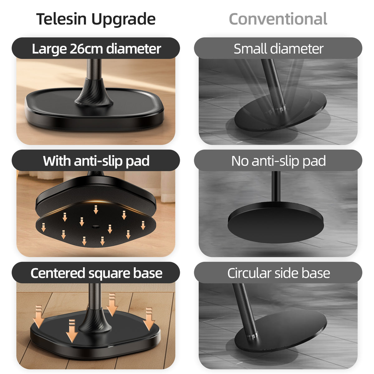 Telesin Live Streaming Floor Stand met MagSafe - Vaste statieven