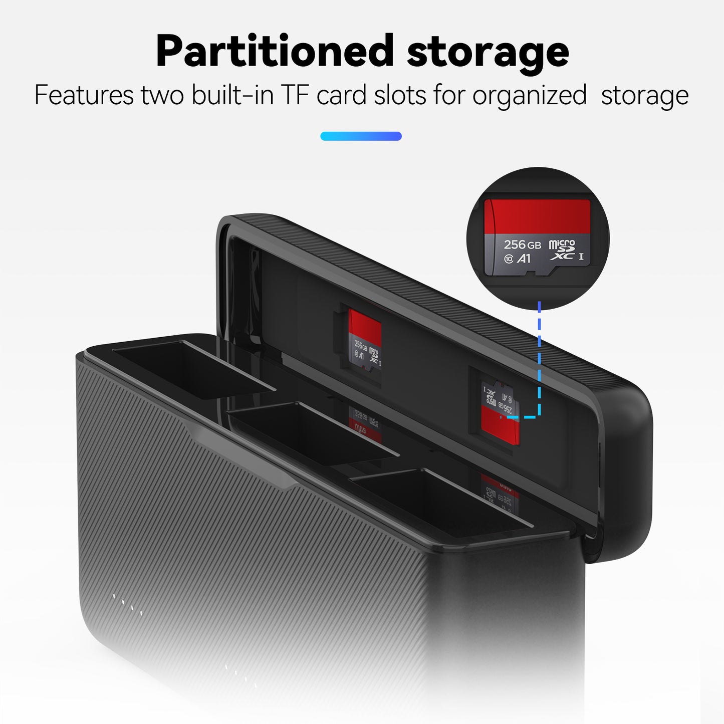 Telesin Pocket Charging Case for DJI Osmo Action 5/4/3 (3 slots)