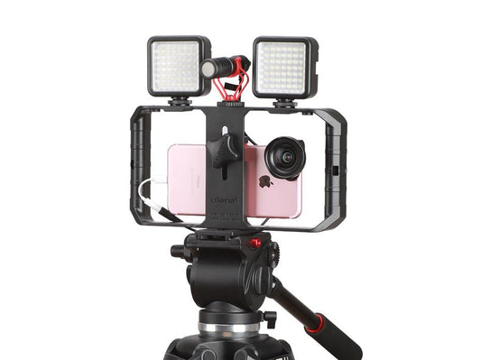 ULANZI Smartphone Video Rig w Light and Remote Control for Videomaker Filming Maker Video grapher, U-Rig Light Handheld Square Ring Light Phone Video Making Stabilizer Grip Cage w Cold Shoe ULANZI Smartphone Video Rig w Light and Remote Control for Videomaker Filming Maker Video grapher, U-Rig Light Handheld Square Ring Light Phone Video Making Stabilizer Grip Cage w Cold Shoe