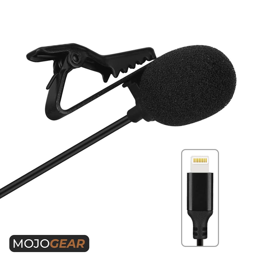 MOJOGEAR Speldmicrofoon met Apple Lightning-aansluiting voor iPhone en iPad - Speldmicrofoons