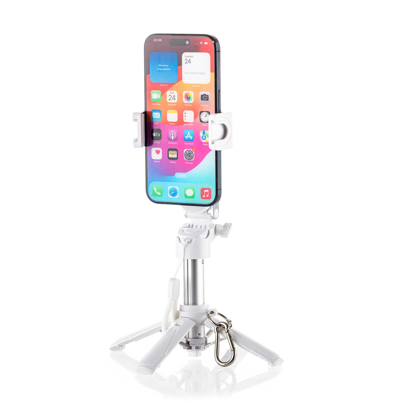 MOJOGEAR TS2 6-in-1 Mini Selfiestick Statief & Grip voor telefoon Magnetisch - Wit - Statieven en toebehoren