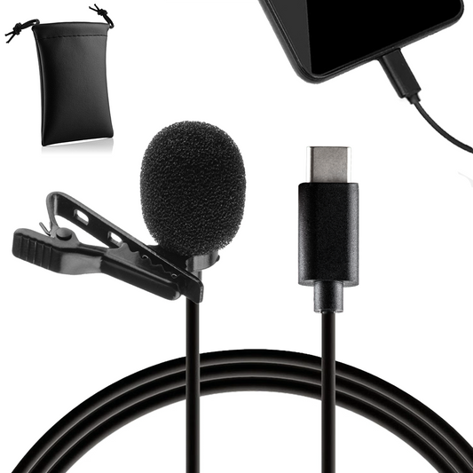 MOJOGEAR Lavalier microphone USB-C for smartphone and tablet - 1.5 meters