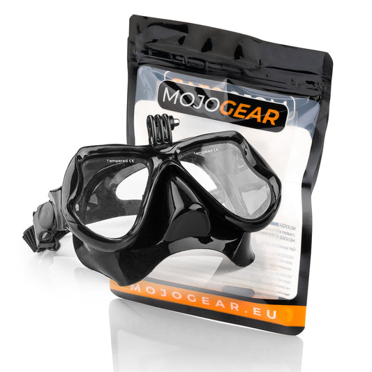 MOJOGEAR diving goggles with GoPro mount and case