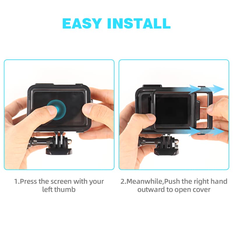 MOJOGEAR Frame voor GoPro Hero 9,10,11,12 en 13 - met 2 Cold Shoe Mounts