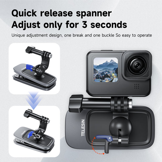 Telesin Backpack clip voor action cam - Magnetisch - Telefoonhouders