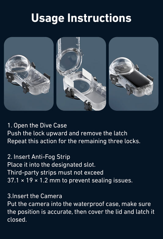 Telesin Duik Case voor Insta360 X4 Transparant - GoPro Onderwater-accessoires