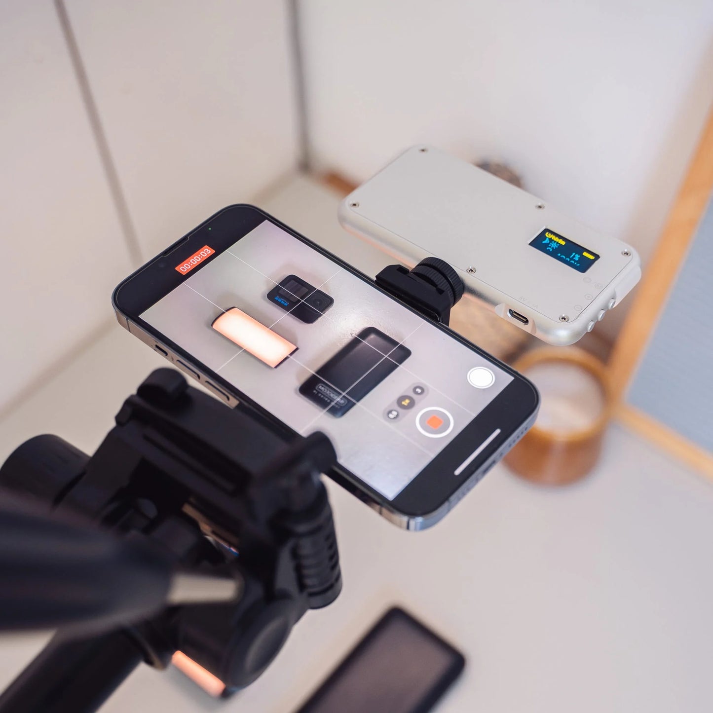 MOJOGEAR 179cm 3-in-1 camera & telefoon statief: driepoot, monopod & horizontale arm - Grote statieven