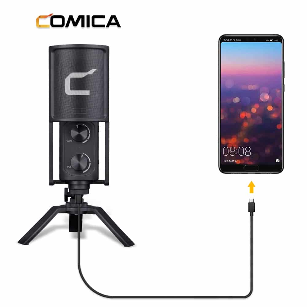 Comica STM-USB microphone for streaming, studio and podcast