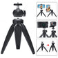 MOJOGEAR Video KIT / vlog set: Mini-statief + telefoonhouder + microfoon + lampje - Ministatieven