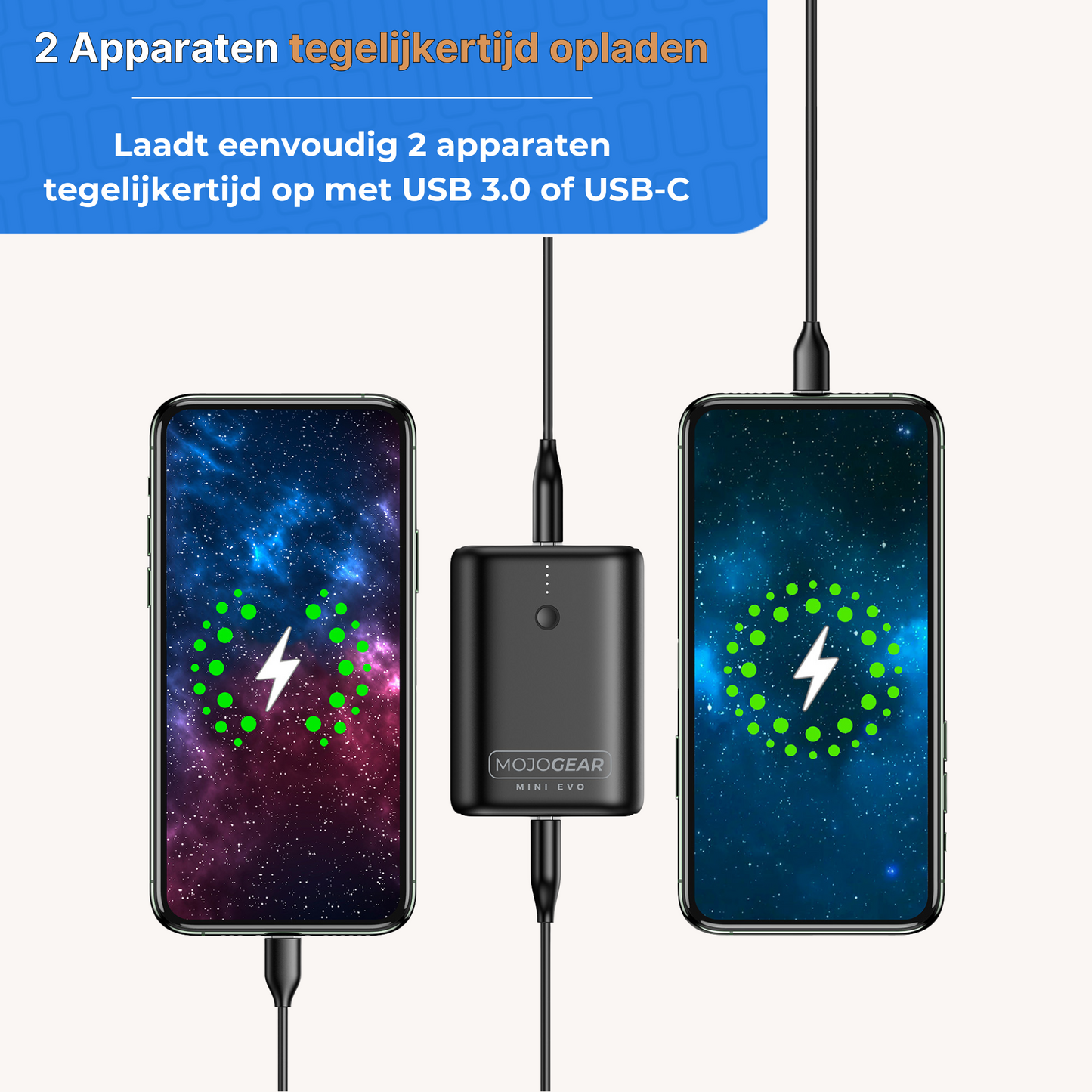 MOJOGEAR MINI EVO 10.000 mAh powerbank 22.5W