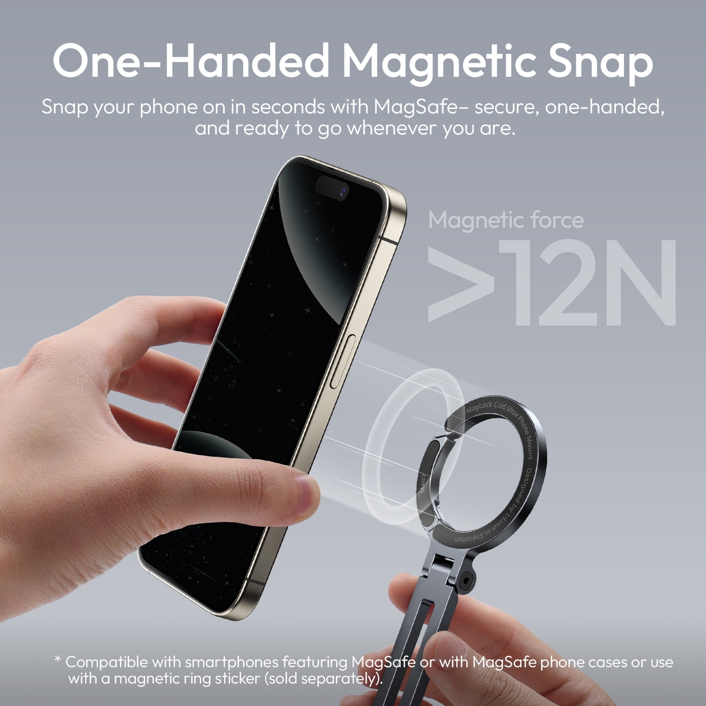 Ulanzi MA07 MagLock telefoonhouder voor statief & Cold Shoe - Telefoon en Tablethouders