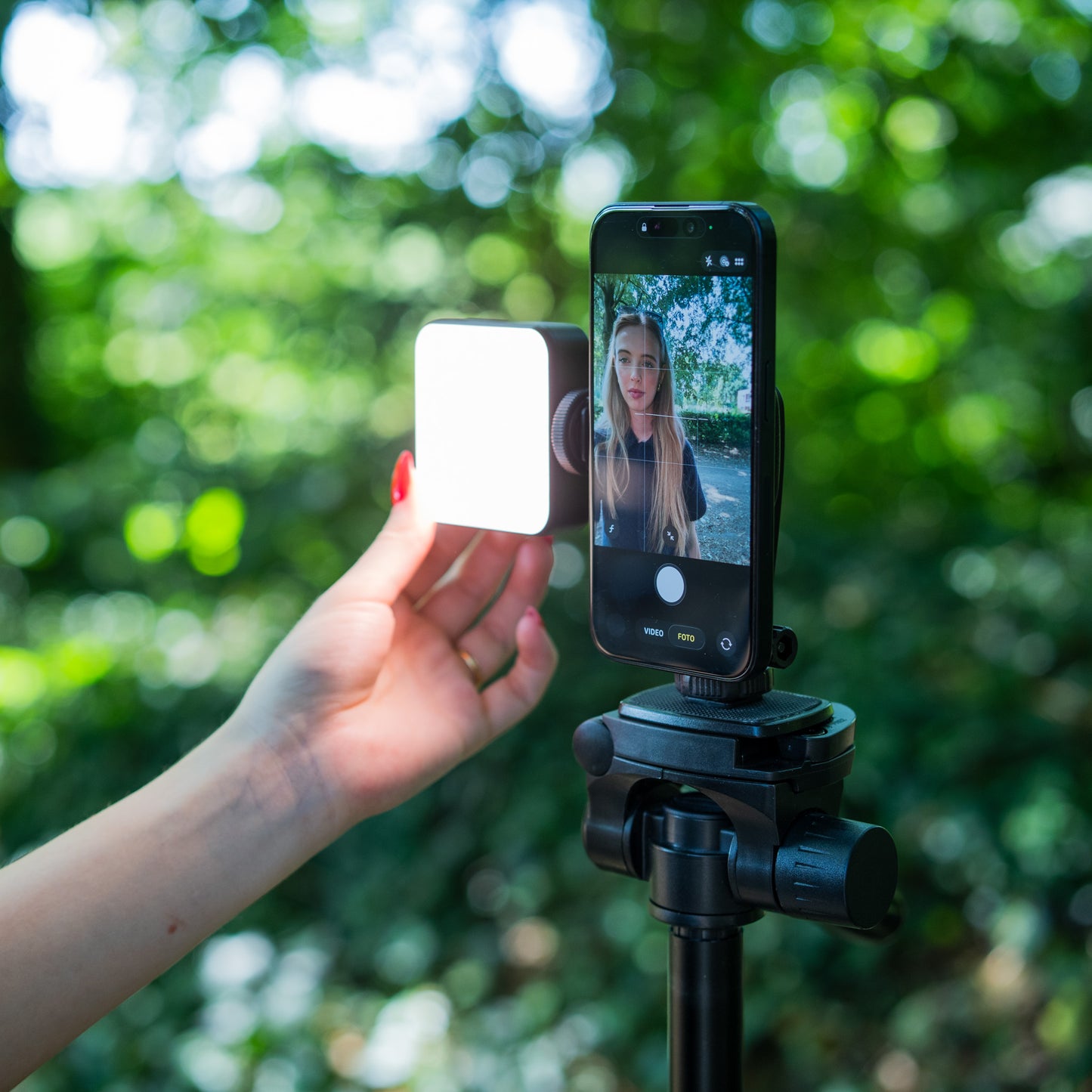 MOJOGEAR Magnetische telefoonhouder voor statief met cold shoe-mount - Kantelbaar - Telefoonhouders